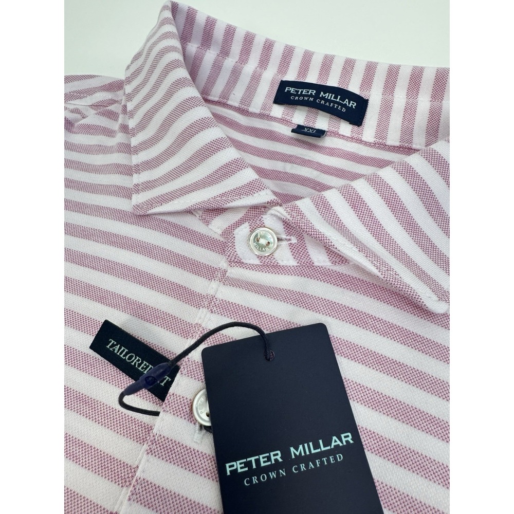 NWT PETER MILLAR Crown Crafted Albatross Cotton Blend Golf Polo Shirt XXL $125